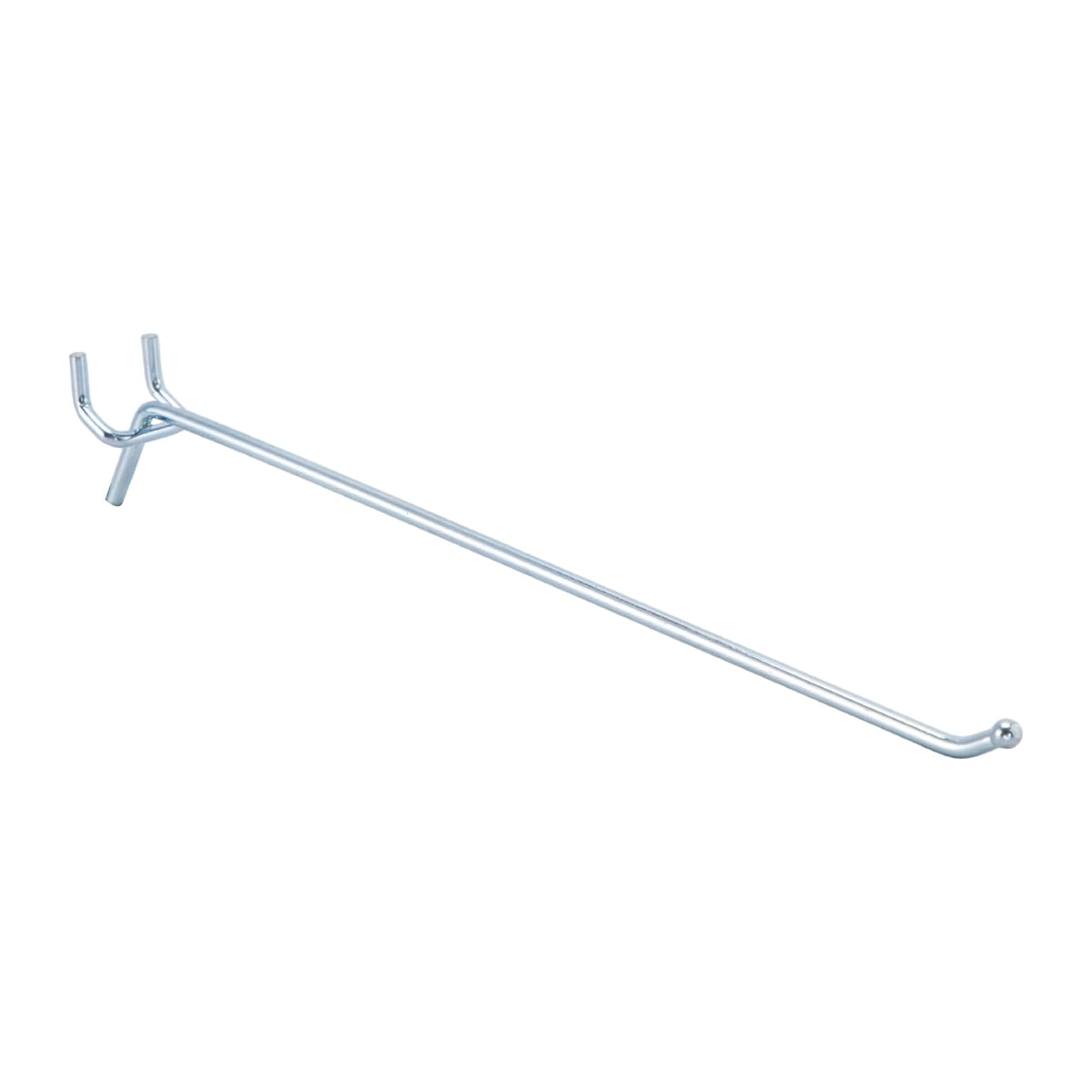 SSWBasics 10 in Chrome Peg Hook for 1/8 in or 1/4 in Pegboard pack of 100